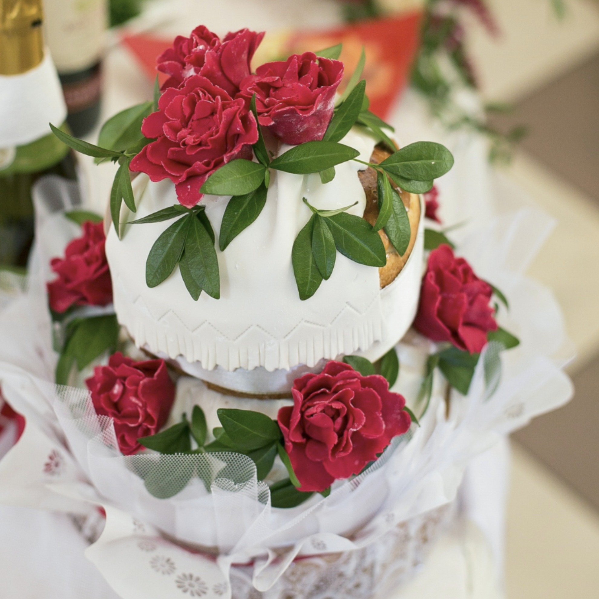 Florale Hochzeits Torte